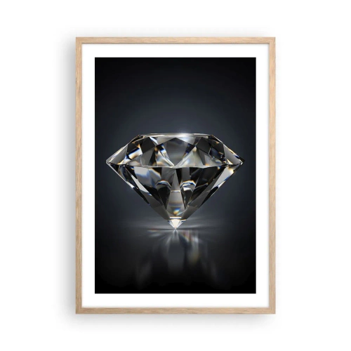 Poster in einem Rahmen aus heller Eiche - Beste Freundin - 50x70 cm