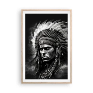 Poster in einem Rahmen aus heller Eiche - Anführer und Krieger - 61x91 cm