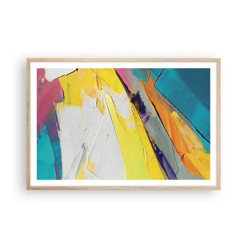 Poster in einem Rahmen aus heller Eiche - Die Anatomie des Lichts - 91x61 cm