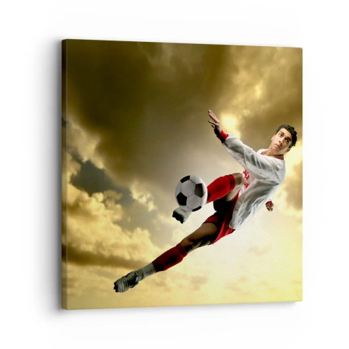 Bild auf Leinwand - Leinwandbild - Fußballhimmel - 30x30 cm
