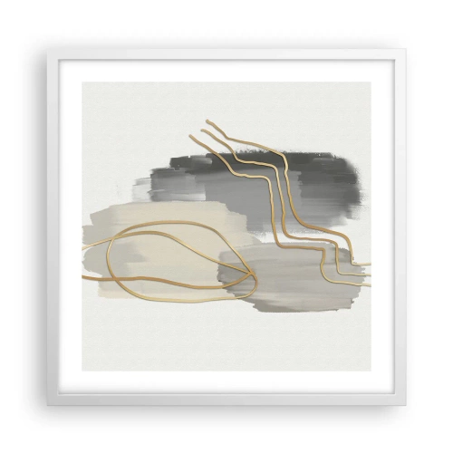 Poster in einem weißen Rahmen - Dauer und Bewegung - 50x50 cm