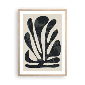 Poster in einem Rahmen aus heller Eiche - Vielfingrige Abstraktion - 50x70 cm