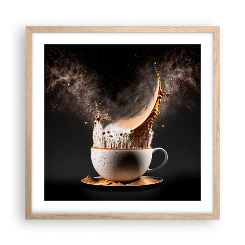Poster in einem Rahmen aus heller Eiche - Geschmacksexplosion - 50x50 cm
