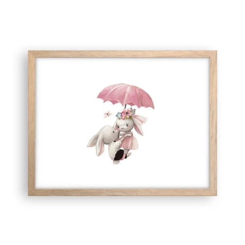 Poster in einem Rahmen aus heller Eiche - Das ist eben Liebe - 40x30 cm