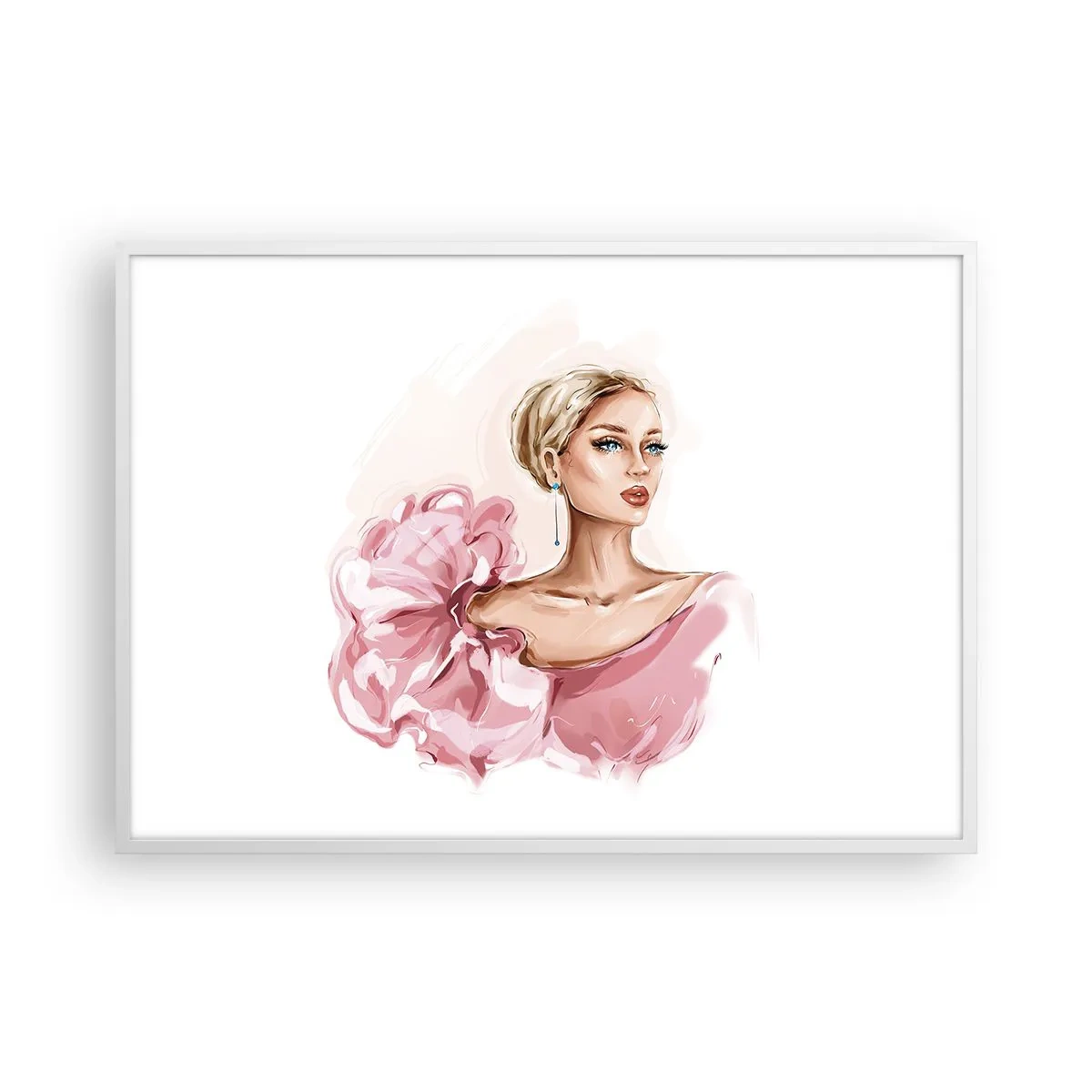 Poster in einem weißen Rahmen - Wie gemalt ... - 100x70 cm