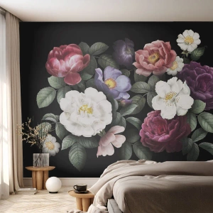 Selbstklebende Fototapete Deluxe Sticker - Aus dem Englischen Garten - Blumen, Blumenstrauß, Blumenarrangement - 200x140 cm
