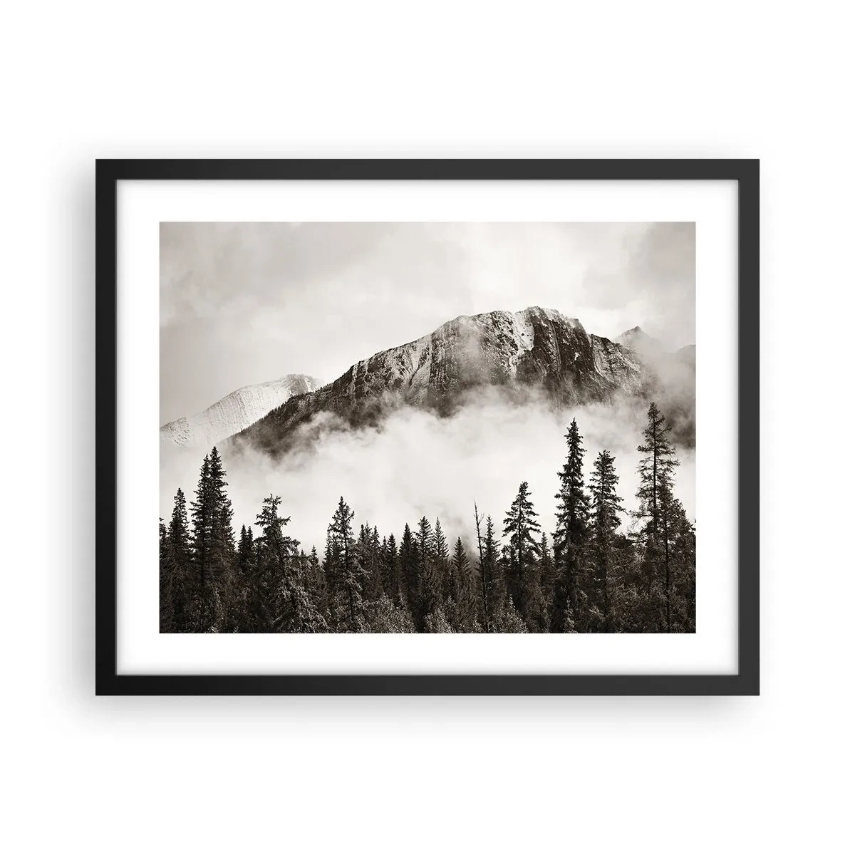 Poster in einem schwarzem Rahmen - Lineal aus Granit - 50x40 cm