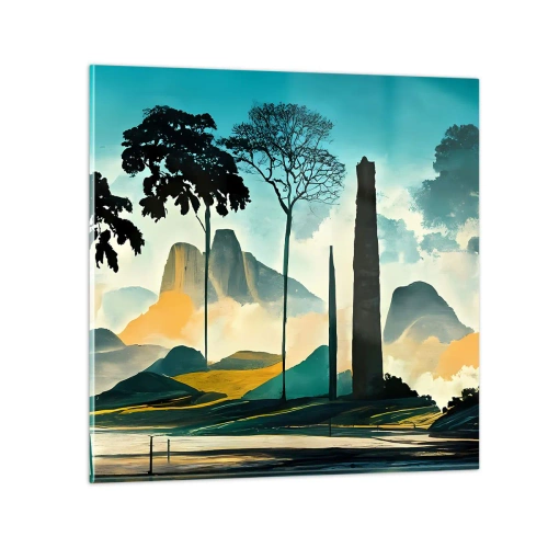 Glasbild - Bild auf glas - Immer höher und höher - 30x30 cm