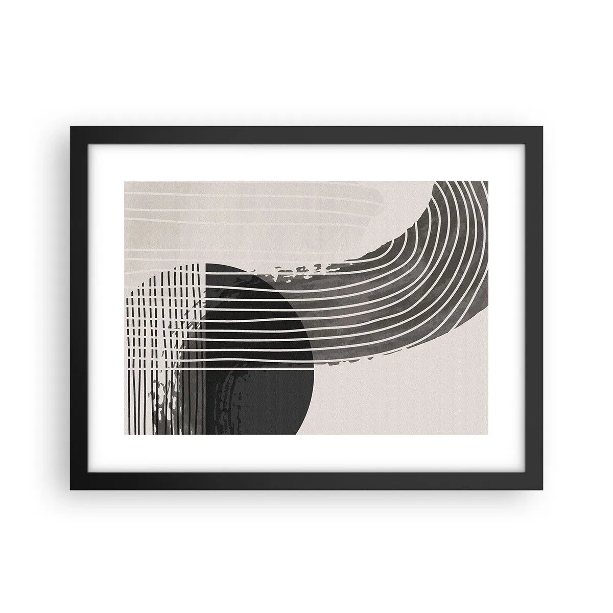 Poster in einem schwarzem Rahmen - Hin und zurück - 40x30 cm