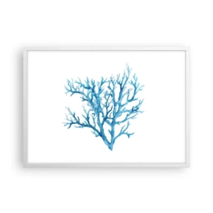 Poster in einem weißen Rahmen - Nautisches Filigran - 70x50 cm