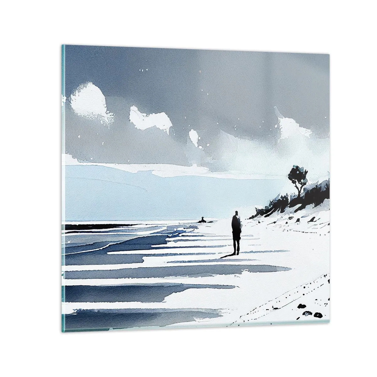 Glasbild - Bild auf glas - Allein sein - 70x70 cm