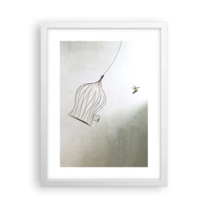 Poster in einem weißen Rahmen - In seinem Element - 30x40 cm