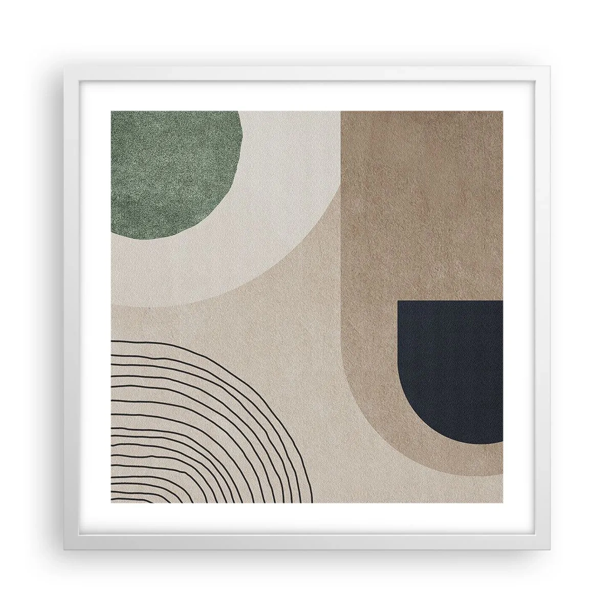 Poster in einem weißen Rahmen - Sanftheit des Ovals - 50x50 cm