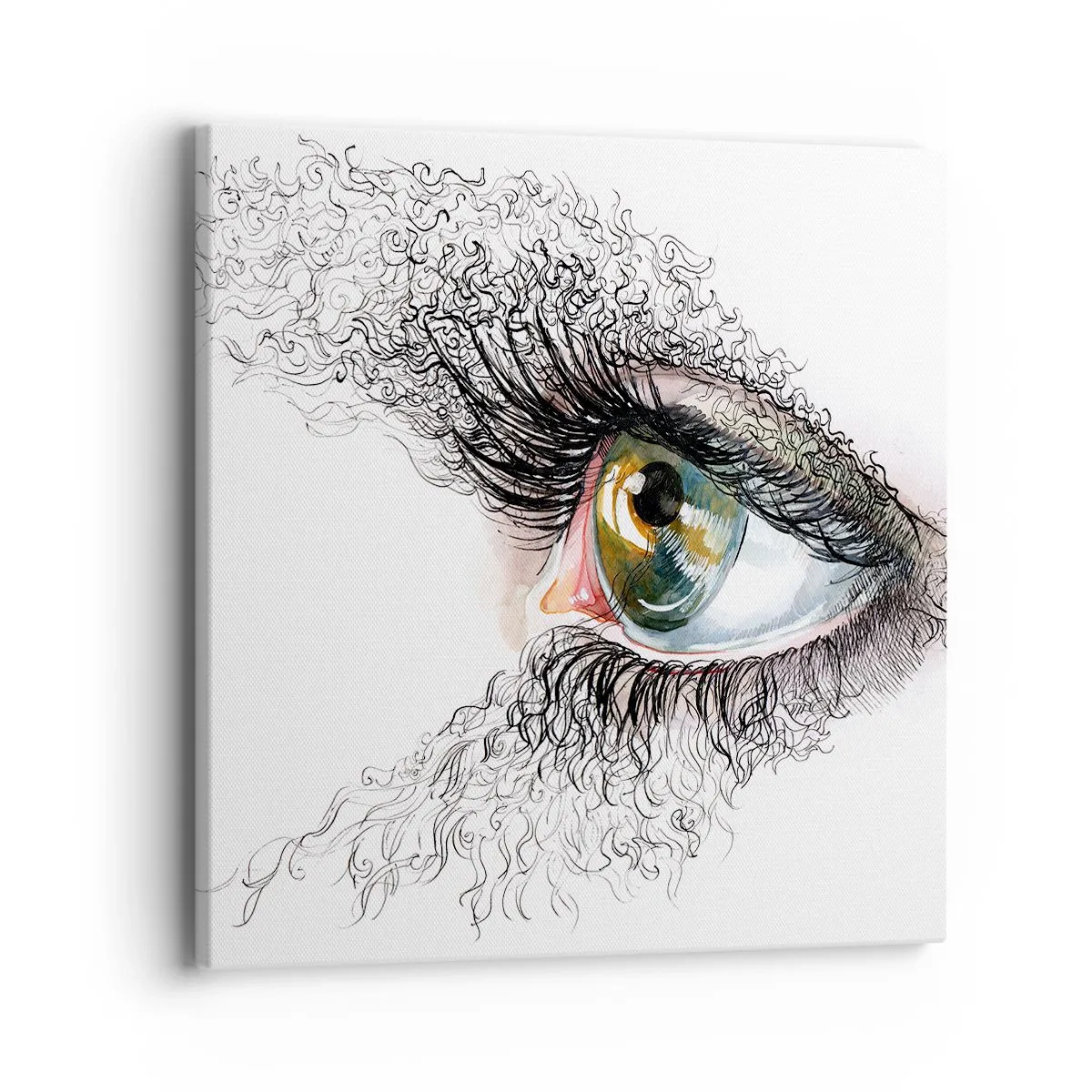 Bild auf Leinwand - Leinwandbild - Schau direkt in die Seele - 40x40 cm