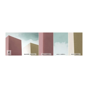 Fototapeten Muster Selbstklebend Deluxe Sticker - Geometrie des sonnigen Sommers - Gebäude, Die Architektur, Dreidimensional - 100x30 cm