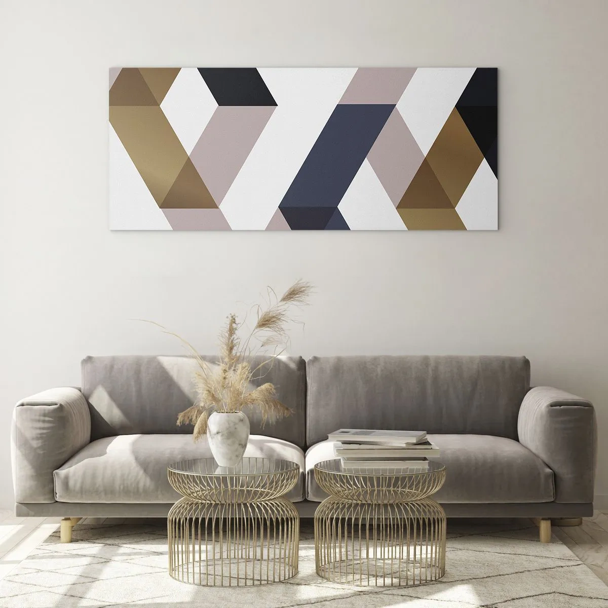 Glasbild - Bild auf glas - Ebenen und Winkel - 90x30 cm