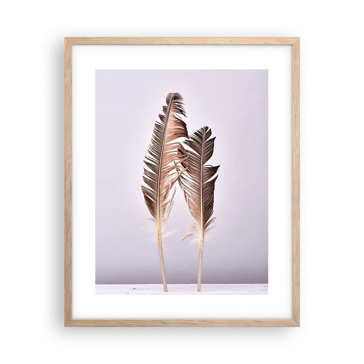 Poster in einem Rahmen aus heller Eiche - Gegen das Nichts - 40x50 cm