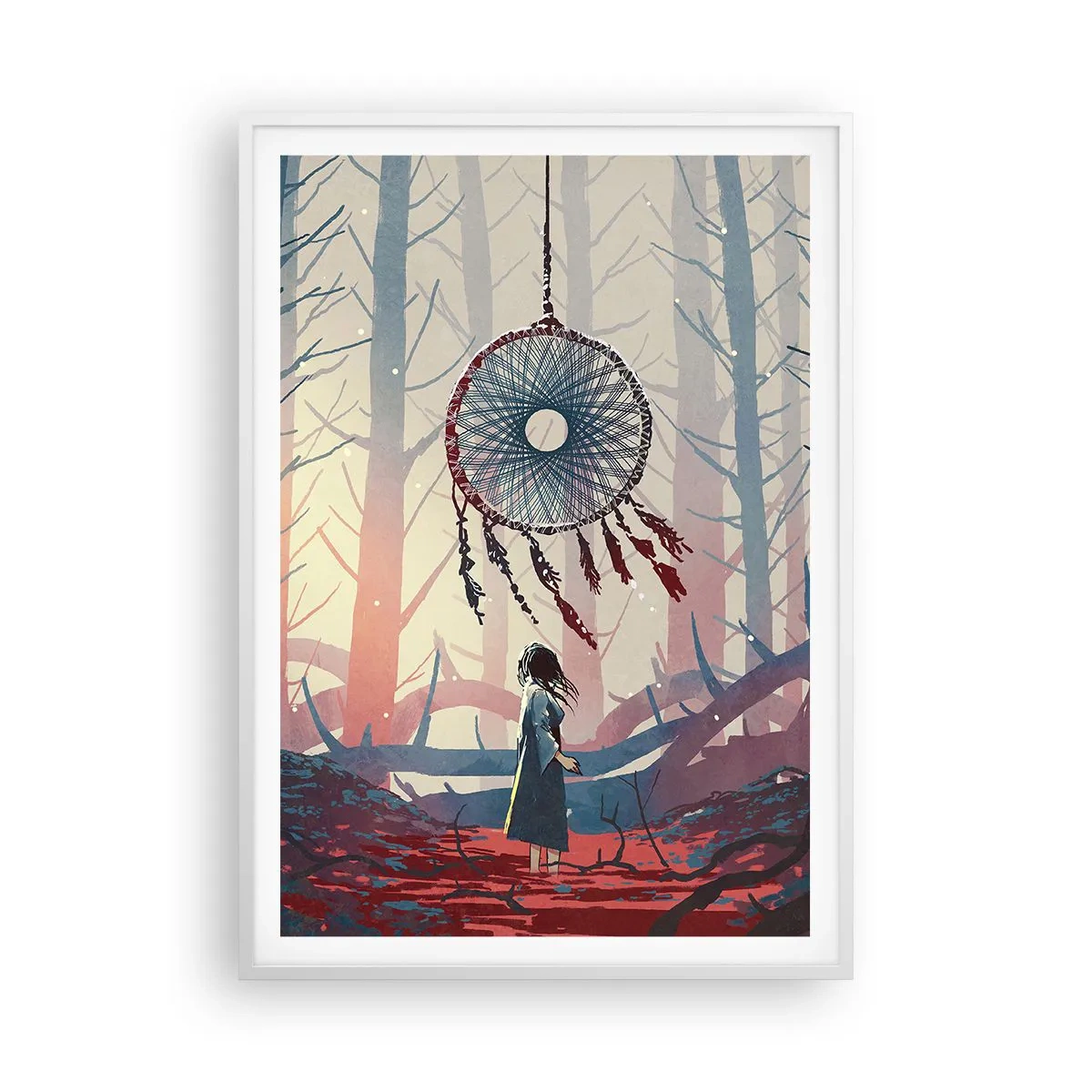 Poster in einem weißen Rahmen - Geheimes Glücksritual - 70x100 cm