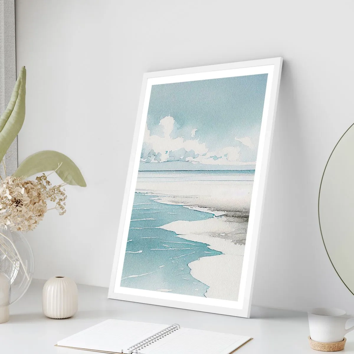 Poster in einem weißen Rahmen - Sanfte Flut - 30x40 cm