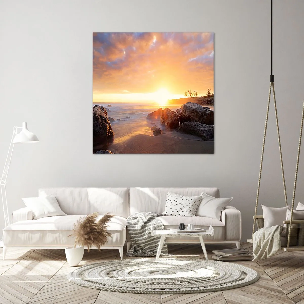 Bild auf Leinwand - Leinwandbild - Leuchtende Brise des Abends - 40x40 cm