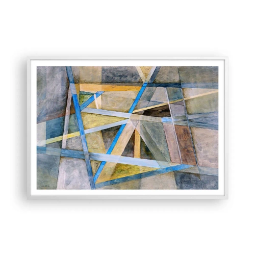 Poster in einem weißen Rahmen - Gerade oder diagonal? - 100x70 cm