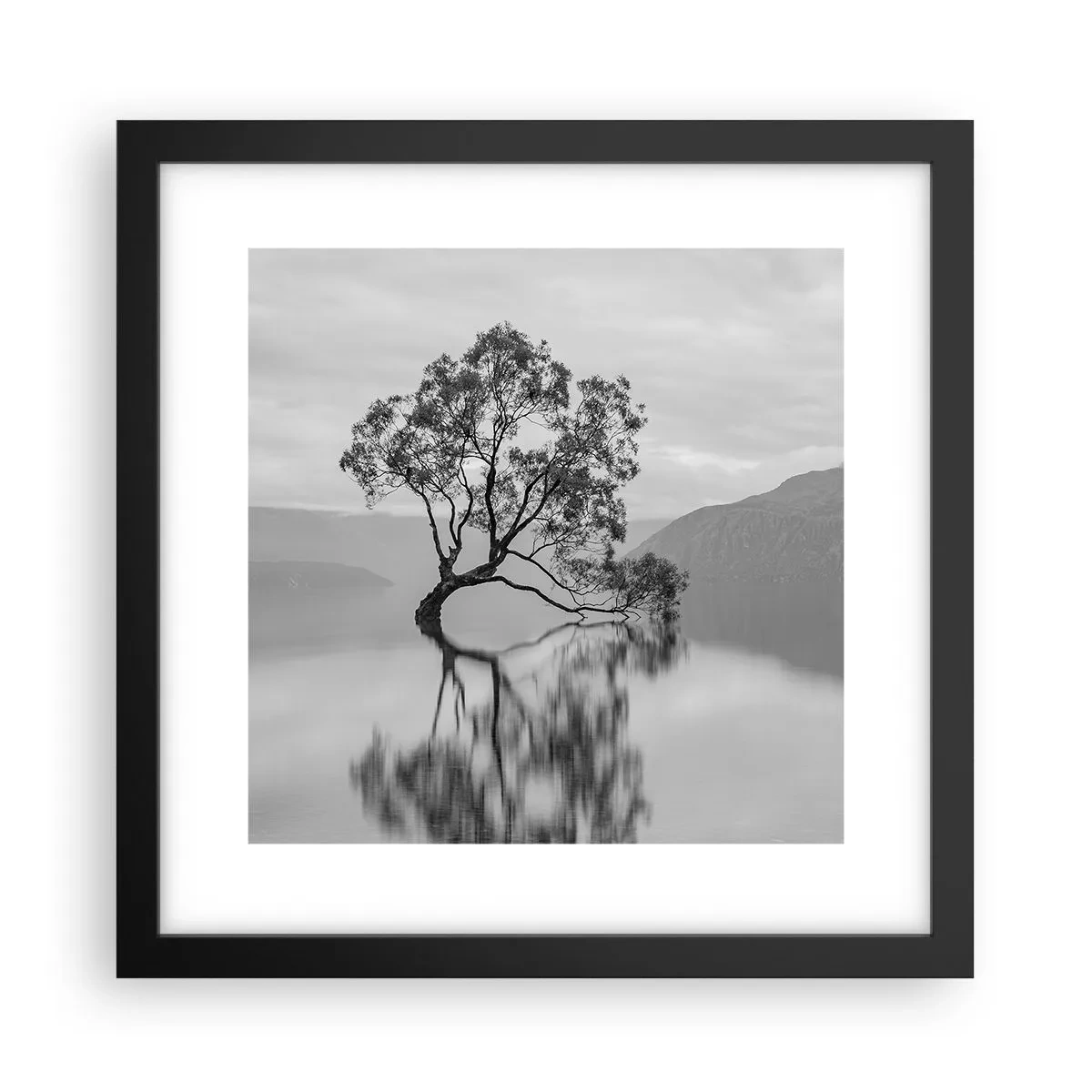 Poster in einem schwarzem Rahmen - Es gibt so ein Land - 30x30 cm