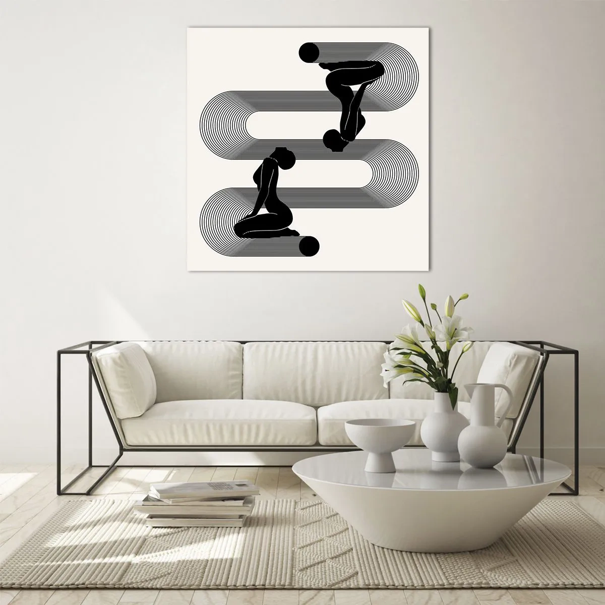 Glasbild - Bild auf glas - Sinnliche Symmetrie - 60x60 cm