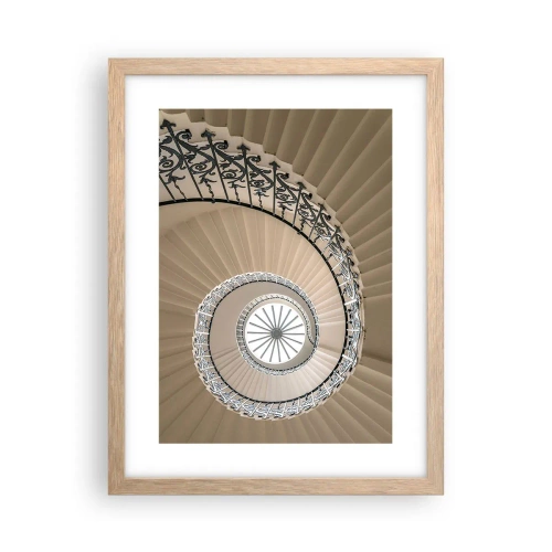 Poster in einem Rahmen aus heller Eiche - Im Inneren der Muschel - 30x40 cm