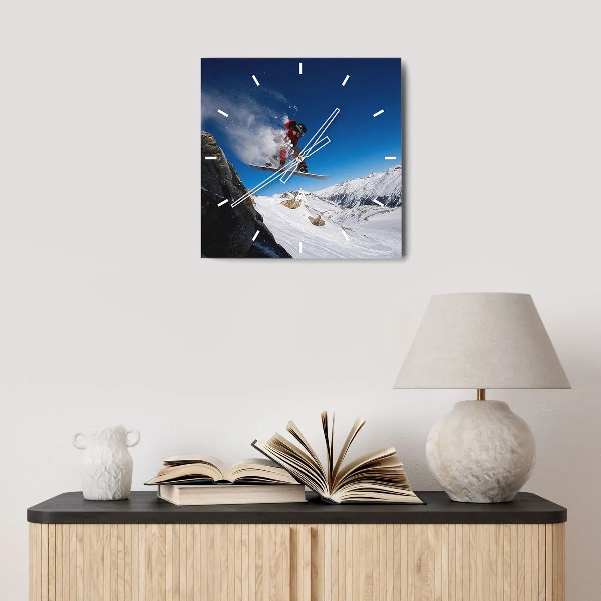 Wanduhr - Glasuhr - Und du wurdest Teil des Raums - 40x40 cm