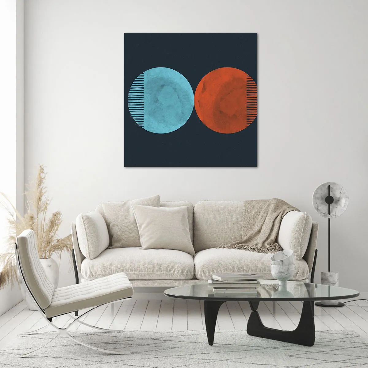 Glasbild - Bild auf glas - Nur Geometrie? - 60x60 cm