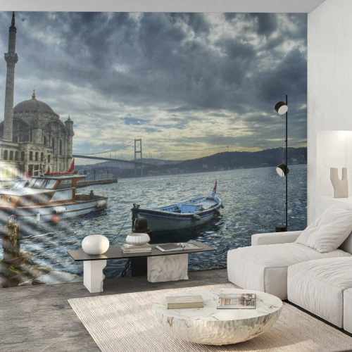Maßgeschneiderte Fototapete Premium Sand - An der Grenze der Welten - Stadt, Istanbul, Türkei