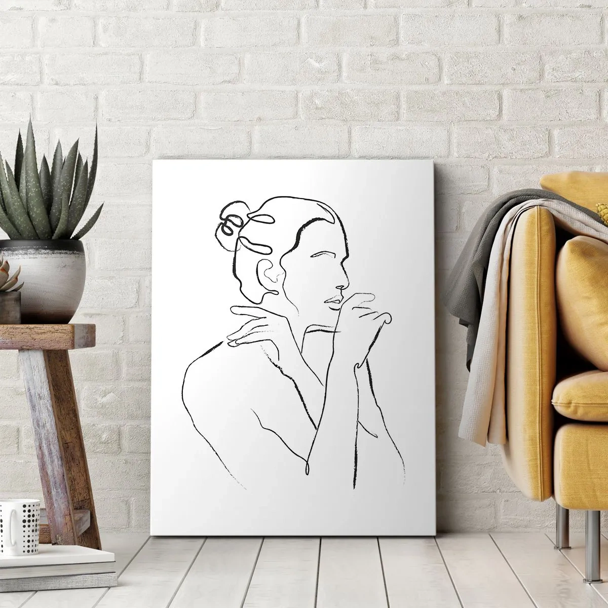 Bild auf Leinwand - Leinwandbild - Akt: ein sinnliches Geheimnis - 55x100 cm