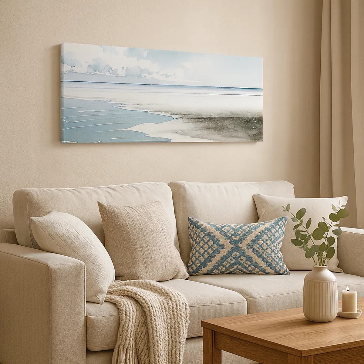 Bild auf Leinwand - Leinwandbild - Sanfte Flut - 30x30 cm