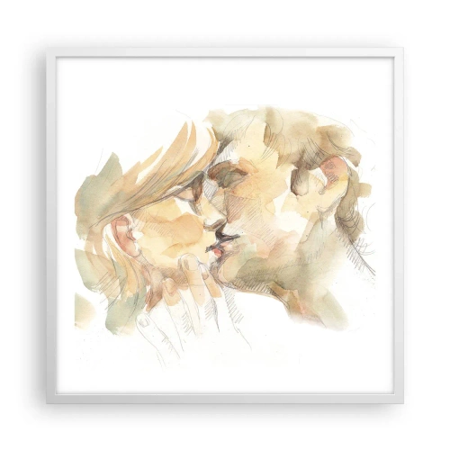 Poster in einem weißen Rahmen - Hälfte gefunden? - 60x60 cm