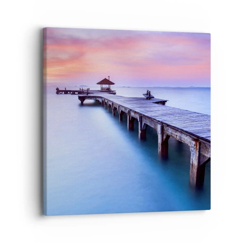Bild auf Leinwand - Leinwandbild - Ein Meer der Ruhe bis zum Horizont - 30x30 cm