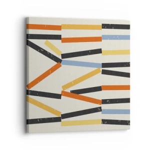 Bild auf Leinwand - Leinwandbild - Komposition auf der Ebene - 30x30 cm