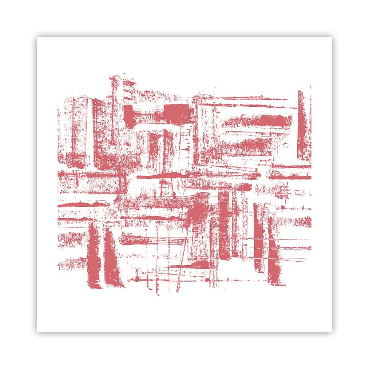 Poster - Die rote Stadt - 50x50 cm