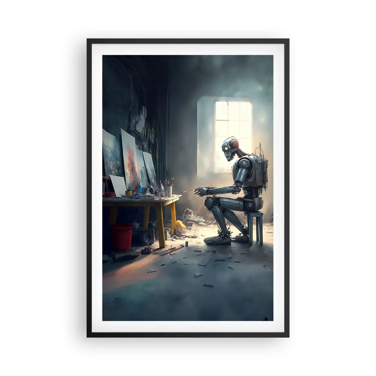 Poster in einem schwarzem Rahmen - Schöpfungsakt - 61x91 cm