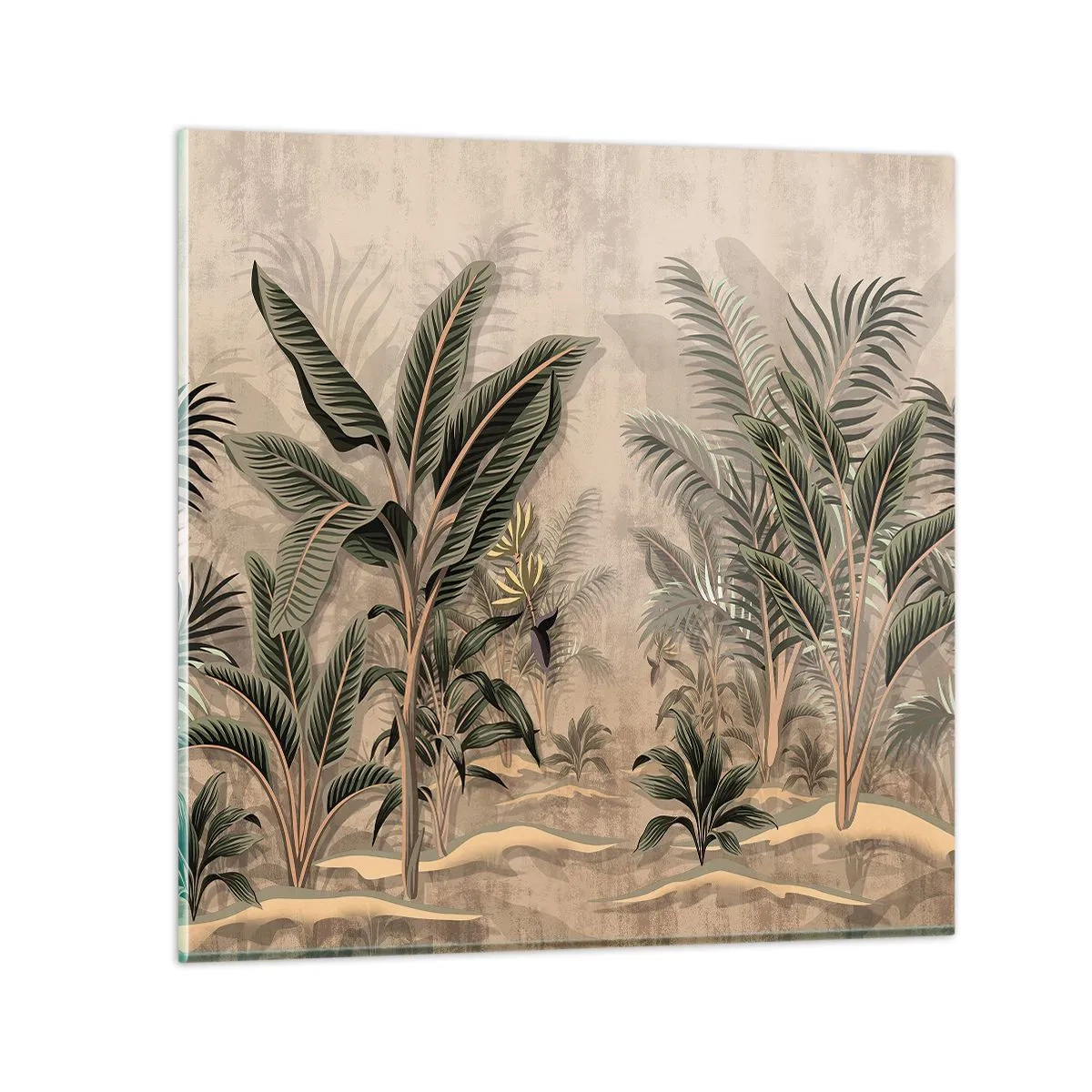 Glasbild - Bild auf glas - Eine Gravur im Kolonialstil - 40x40 cm