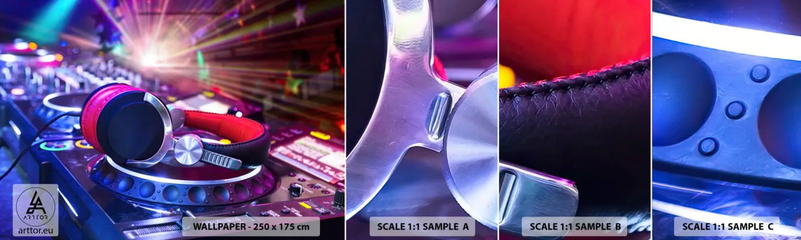 Fototapetenmuster Standard Eco - Es wird, es wird passieren - Musik, Musik Studio, Kopfhörer - 100x30 cm