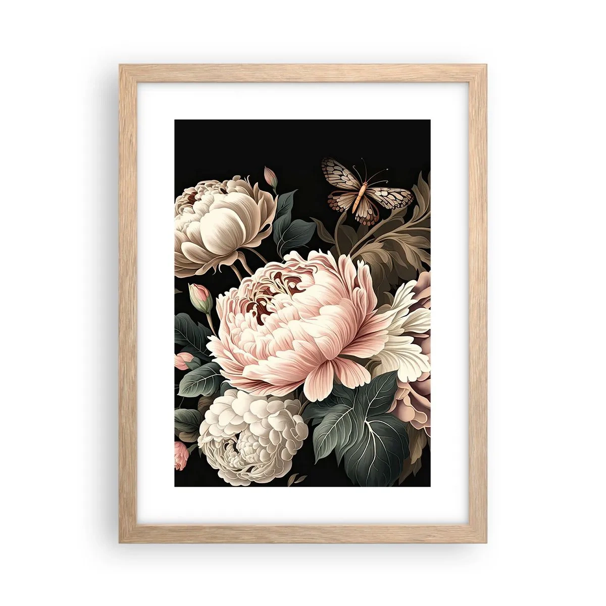 Poster in einem Rahmen aus heller Eiche - Im Barockstil - 30x40 cm