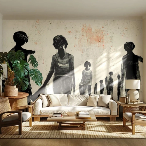 Fototapete Premium Sand - Gegen die Einsamkeit - Frauen, Arbeiten, Stück - 150x105 cm