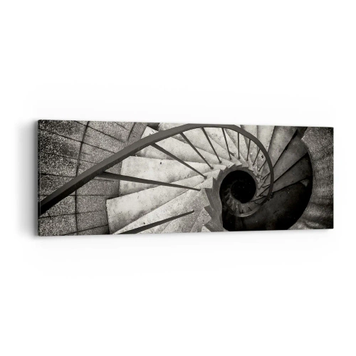 Bild auf Leinwand - Leinwandbild - Treppe hoch, Treppe runter - 90x30 cm