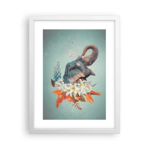 Poster in einem weißen Rahmen - Freudenschrei - 30x40 cm