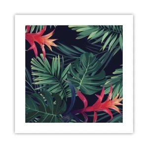 Poster - Im Grünen in Flammen gehen - 40x40 cm