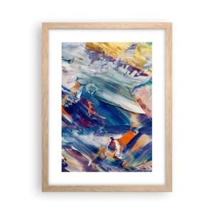 Poster in einem Rahmen aus heller Eiche - Farbverwirrung - 30x40 cm