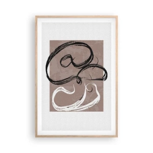 Poster in einem Rahmen aus heller Eiche - Komposition – die Suche nach Fülle - 61x91 cm