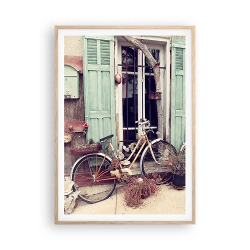 Poster in einem Rahmen aus heller Eiche - Es lebe die Provinz - 70x100 cm