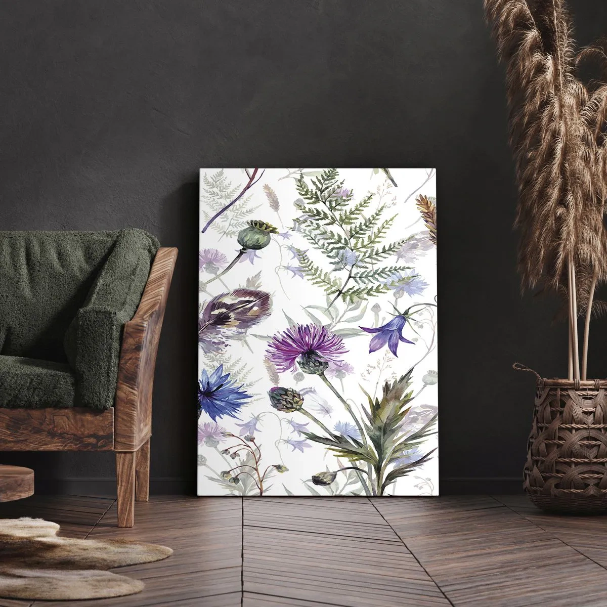 Bild auf Leinwand - Leinwandbild - Polnisches Herbarium - 45x80 cm