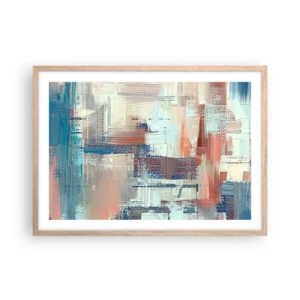 Poster in einem Rahmen aus heller Eiche - Zum Licht kommen - 70x50 cm